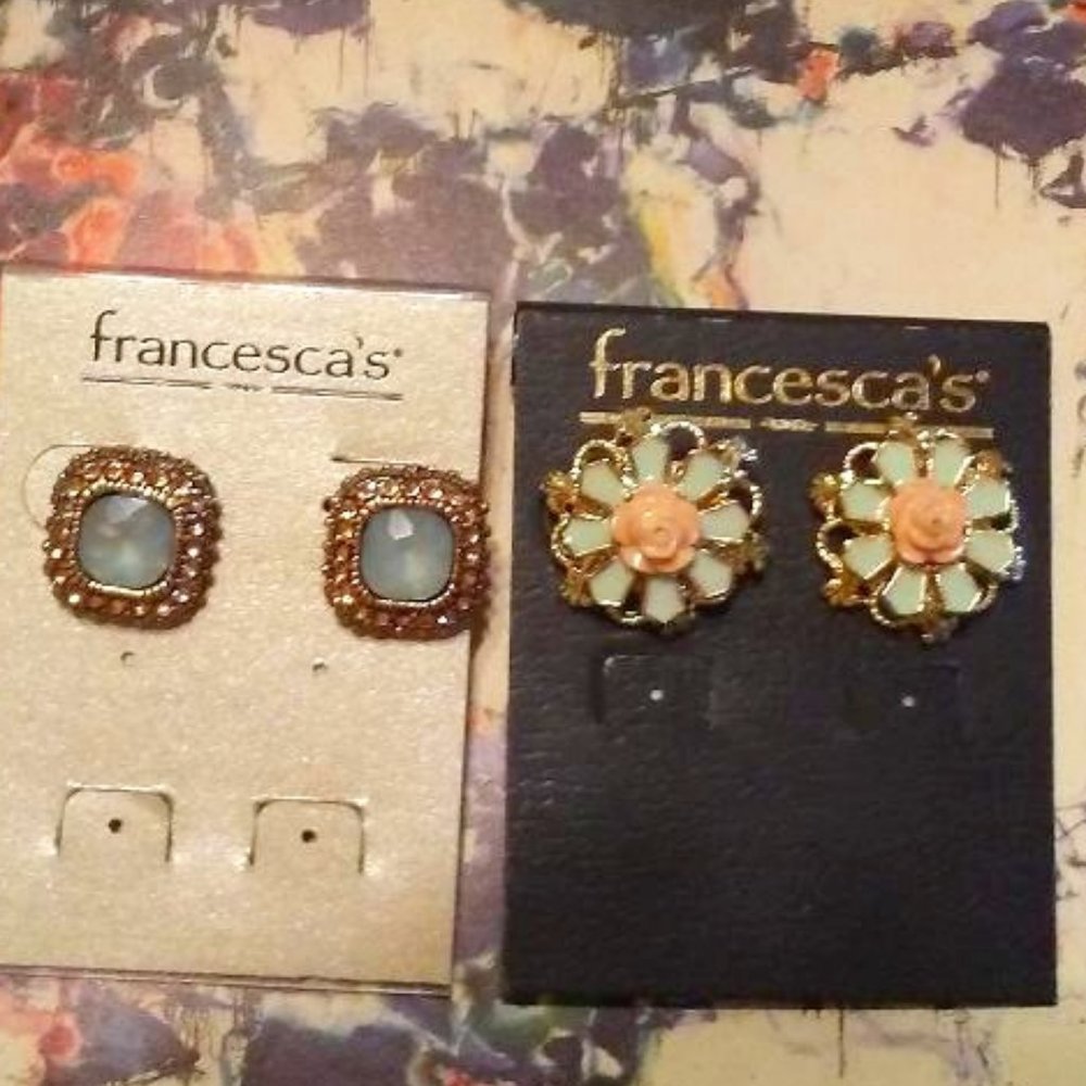 2 Pr Francesca's Post Earrings Bundle